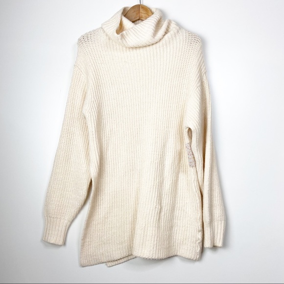 Free people eleven knit cream turtleneck sweater - Picture 4 of 9